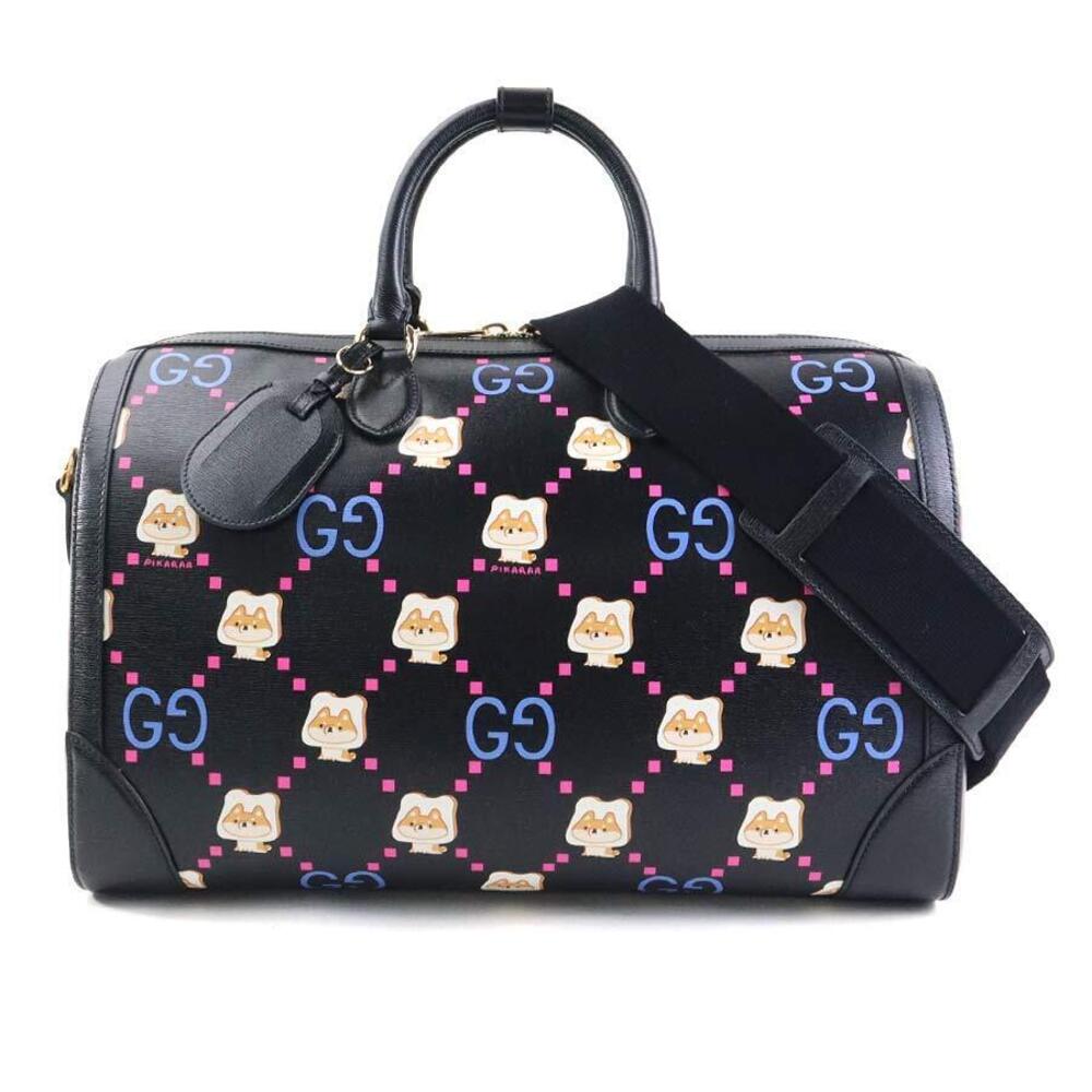 Gucci Boston bag leather black multicolor